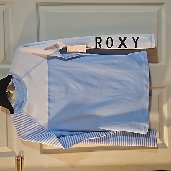 Roxy | Swim | Roxy Womens Long Sleeve Rash Guard Bluewhite New With ...
